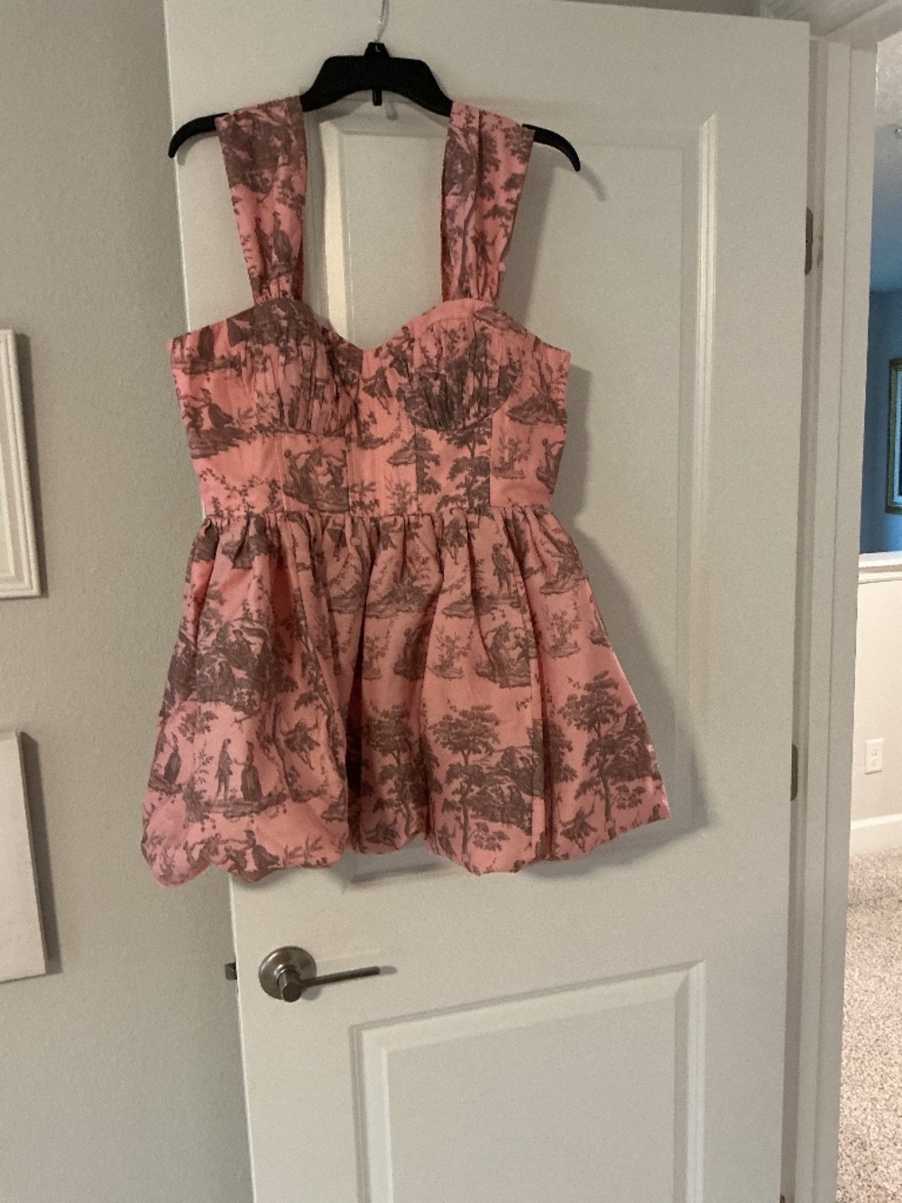Maison Amory XL pink and gray mini dress